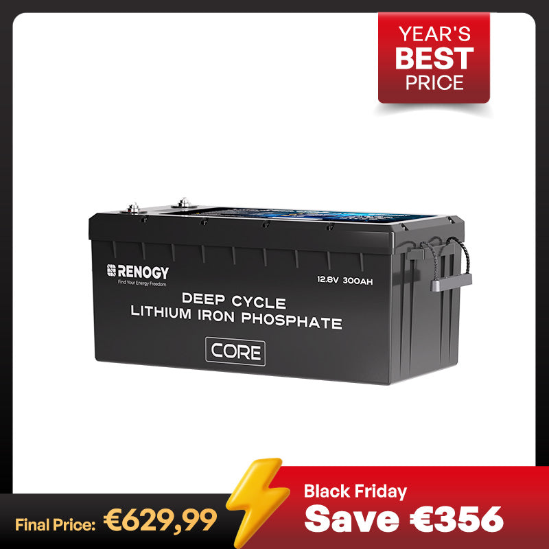 12V 300Ah Core Series Deep Cycle Lithium Iron Phosphate Battery w/Self-Heating New Version