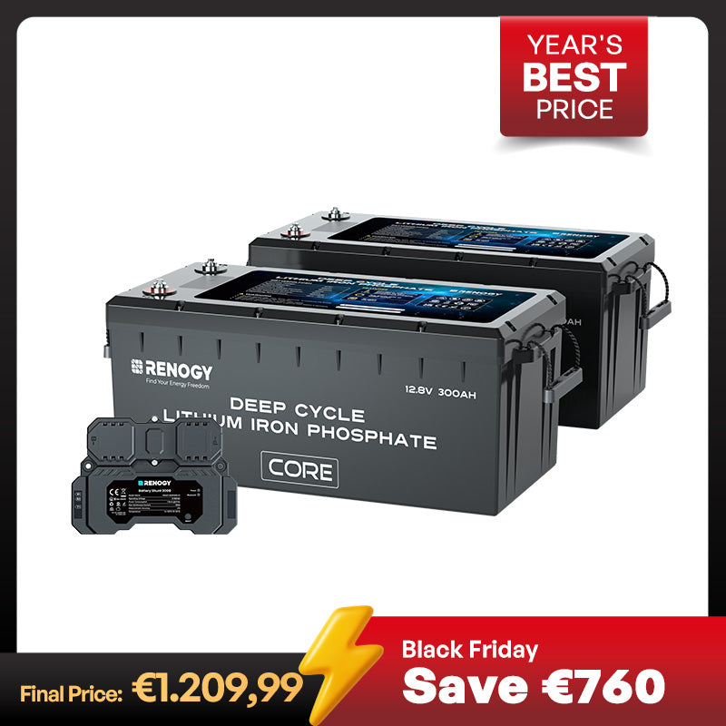 12V 300Ah Core Series Deep Cycle Lithium Iron Phosphate Battery w/Self-Heating New Version