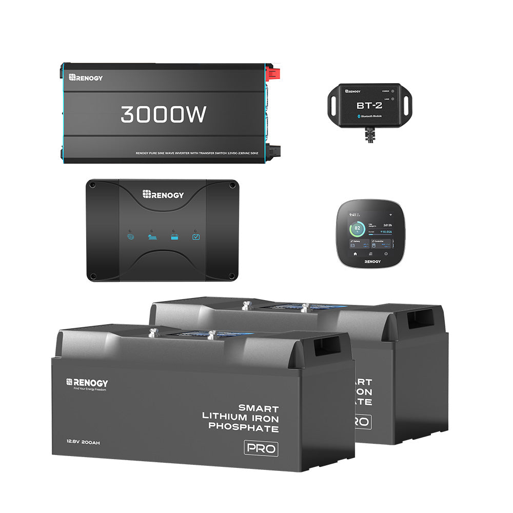 5,12Kwh Caravan Power System | 3000W inverter, 50A Battery Charger