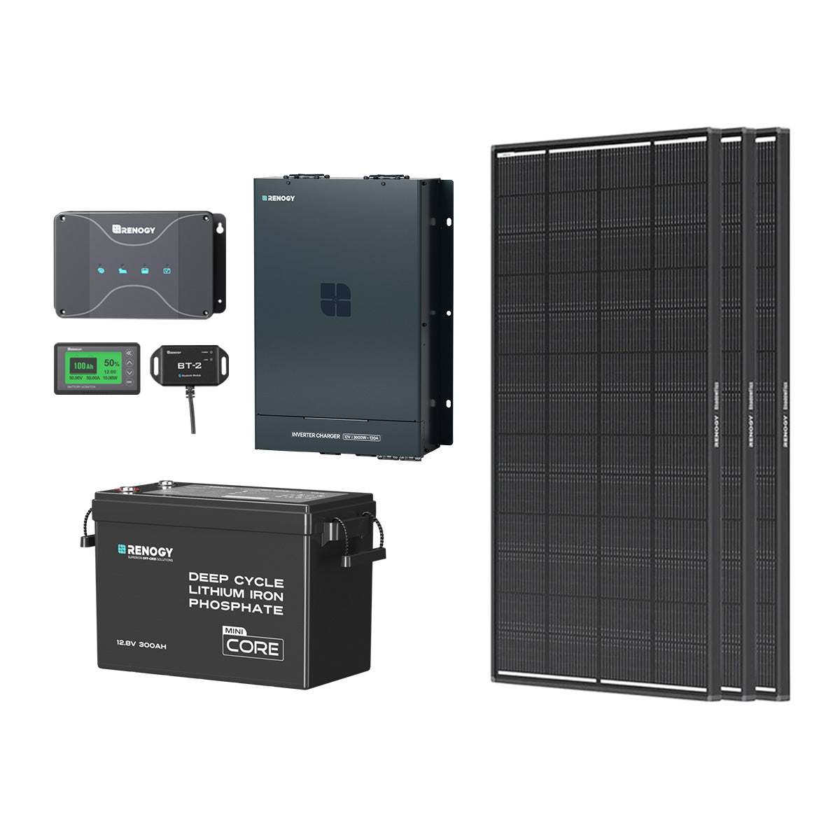 3,84Kwh Power Energy System | 2000W Inverter charger, 50A Battery Charger