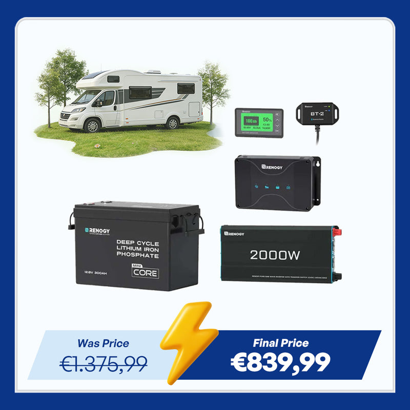 3,84Kwh Caravan Power System | 2000W Inverter, 50A Battery Charger