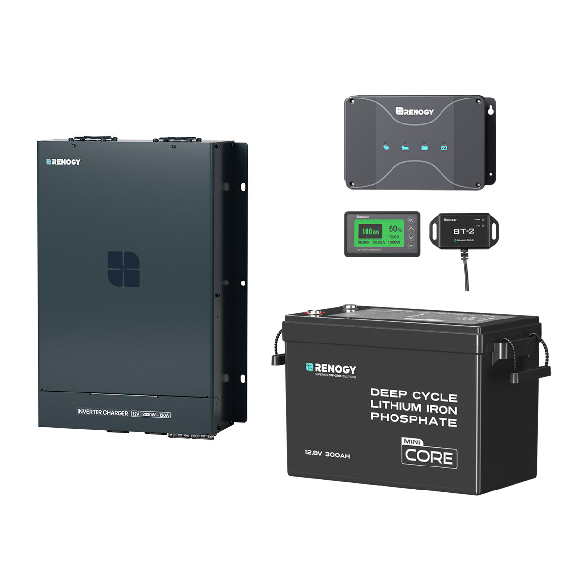 3,84Kwh Power Energy System | 2000W Inverter charger, 50A Battery Charger