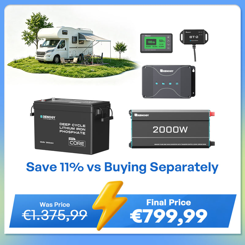3,84Kwh Caravan Power System | 2000W Inverter, 50A Battery Charger
