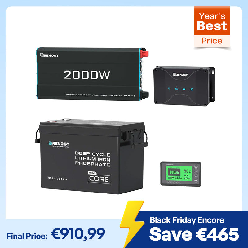 3,84Kwh Caravan Power System| 2000W Inverter, 50A Battery Charger