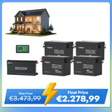 15,36Kwh Off-Grid Power System | 3000W Inverter, 4*300Ah Lithium Battery