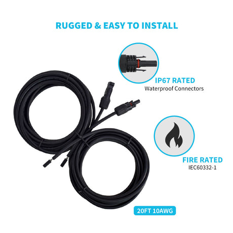Wiring and Mounting Kit For Single Solar Panel Setup