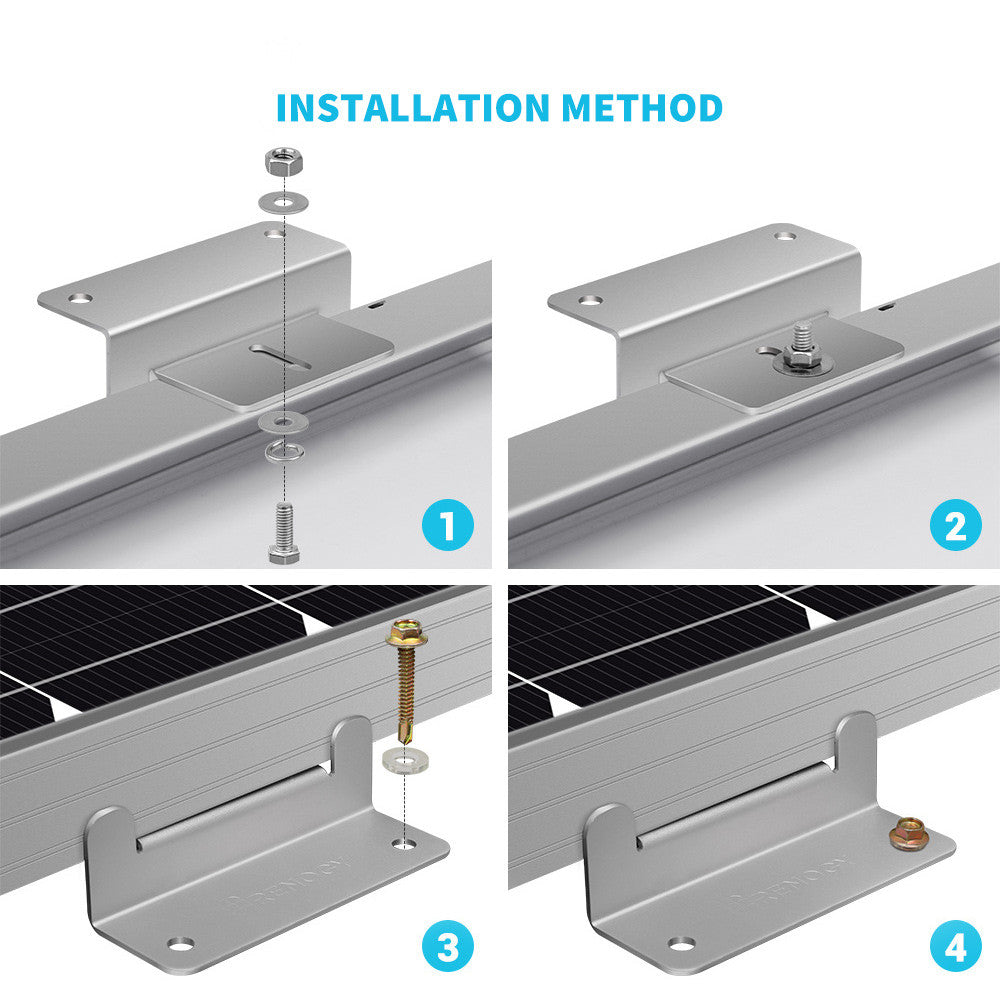 Wiring and Mounting Kit For Four Solar Panels Setup