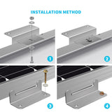 Wiring and Mounting Kit For Four Solar Panels Setup