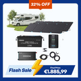 4kWh Portable Home Backup System 800W portable solar panel 12V 300Ah Lithium Battery 2000W pure sine wave invterter