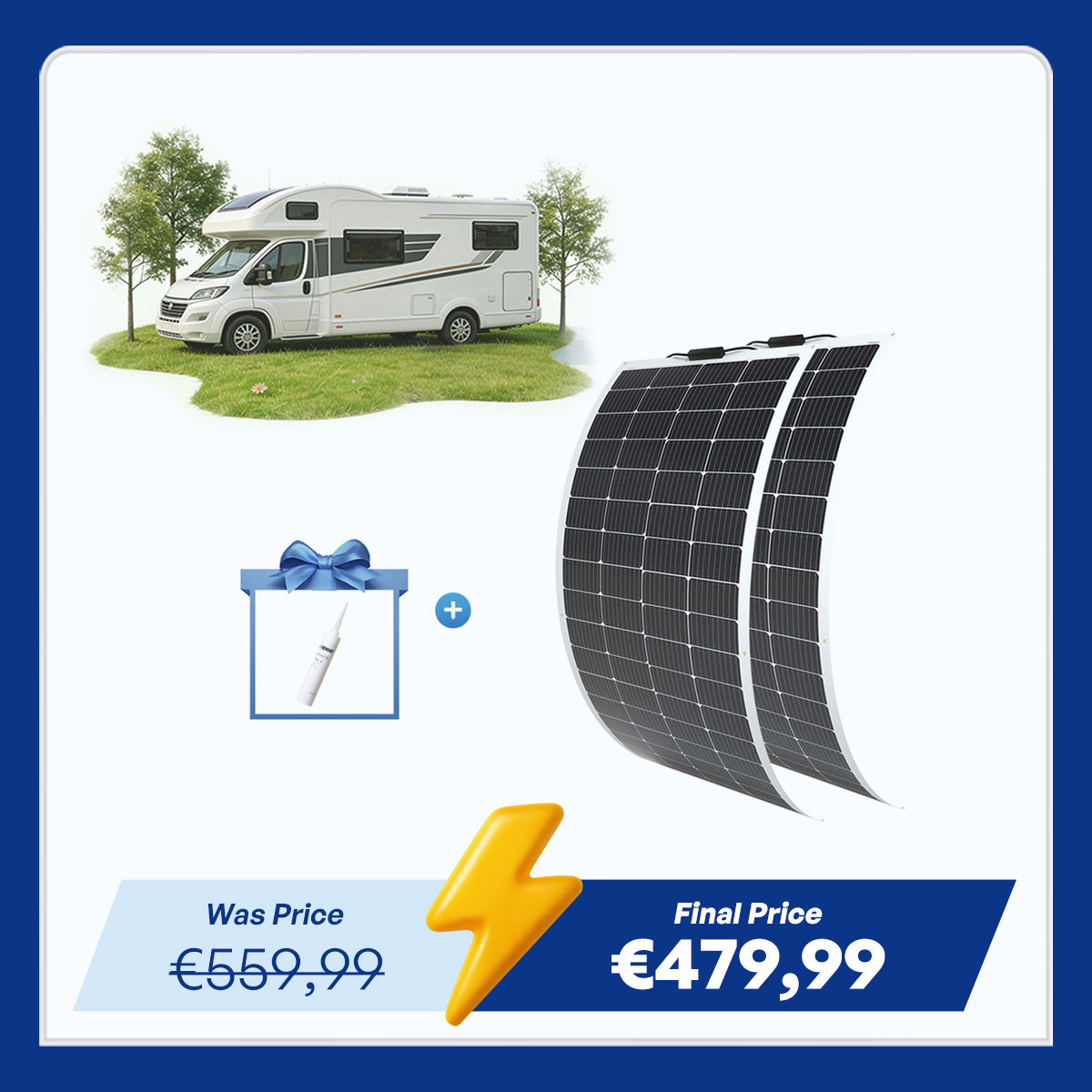 200 Watt 12 Volt Flexible Monocrystalline Solar Panel