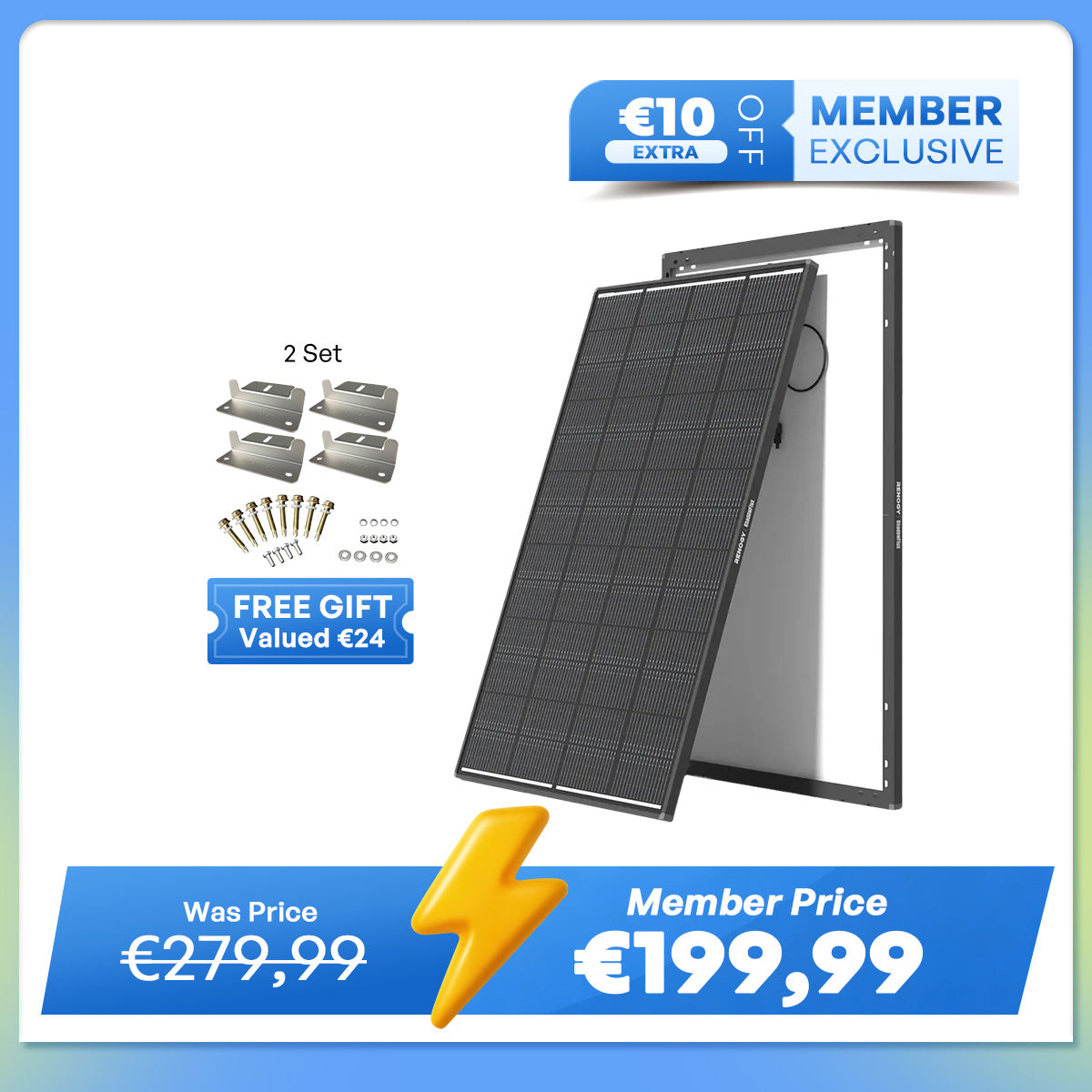ShadowFlux 12V 200W Anti-Shading Solar Panel