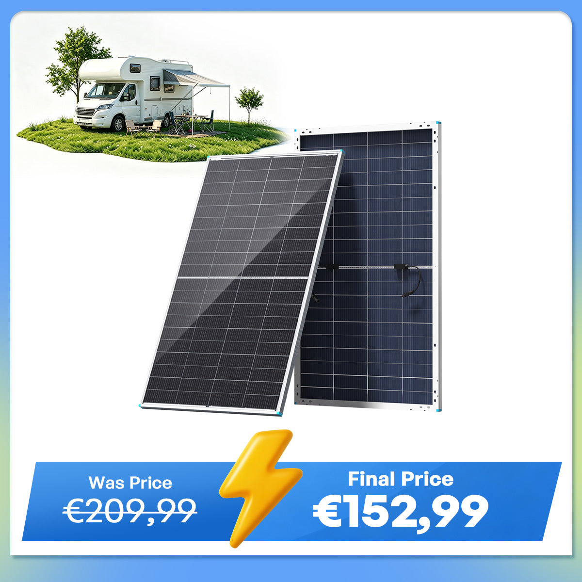 200W N-Type Bifacial Solar Panel