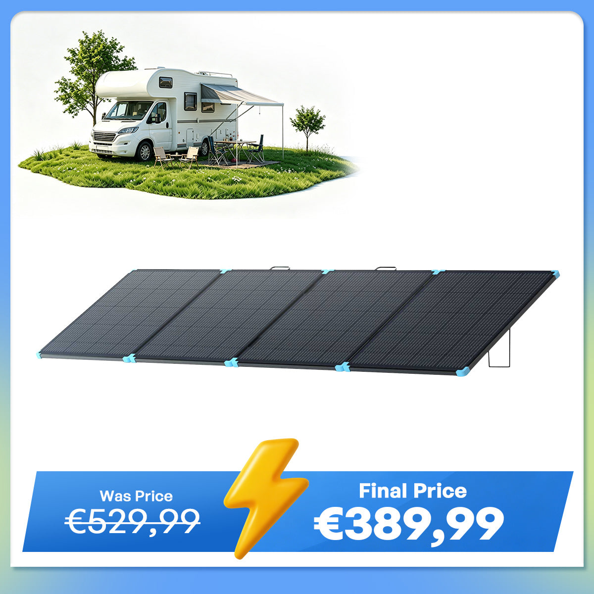 12V Portable Solar Suitcase Lightweight 400W
