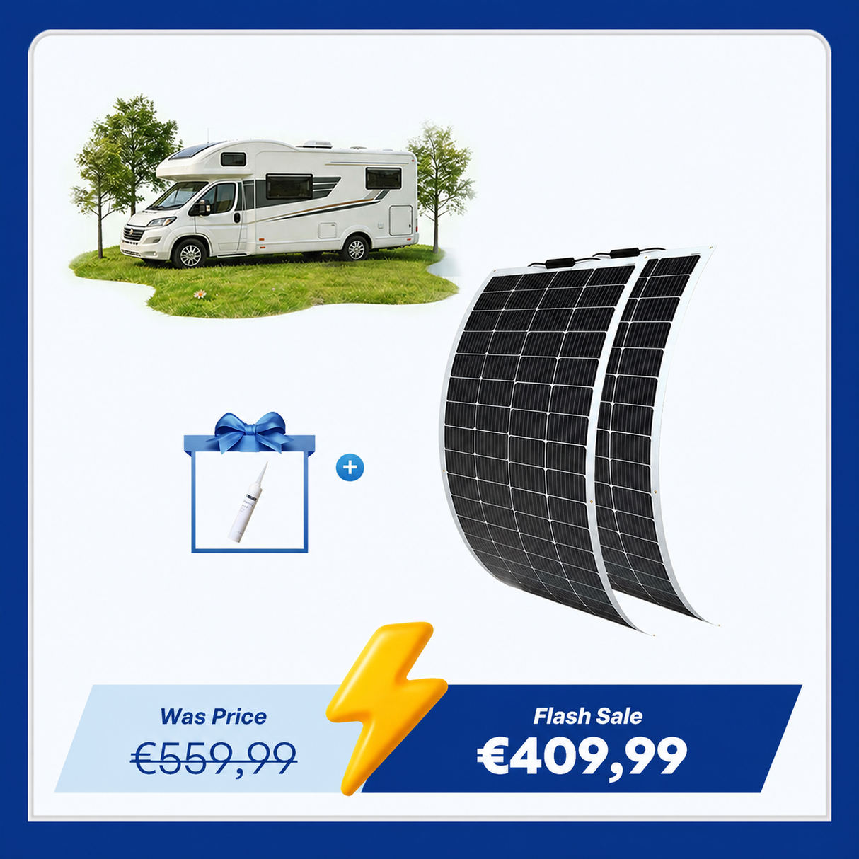 200 Watt 12 Volt Flexible Monocrystalline Solar Panel