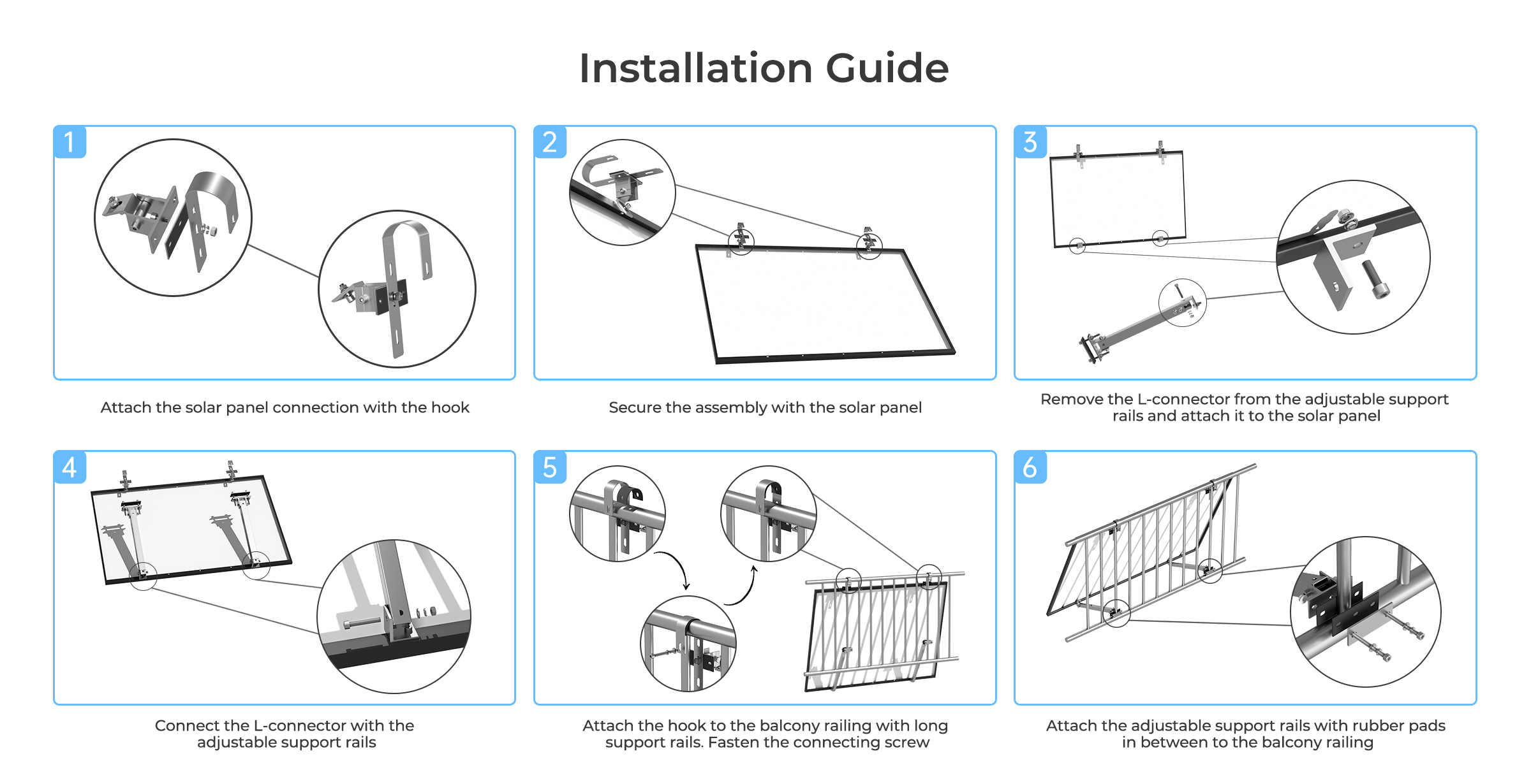 Balcony Solar Panel Tilt Rack